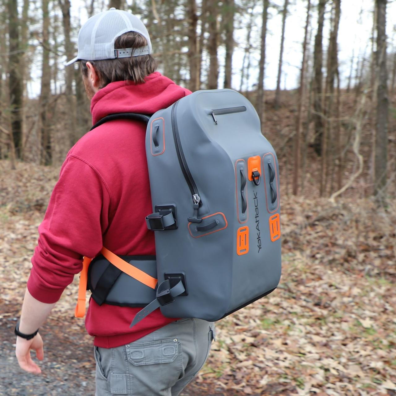 Yakattack 28L Blackwater DryPak, Gray/Orange - 8