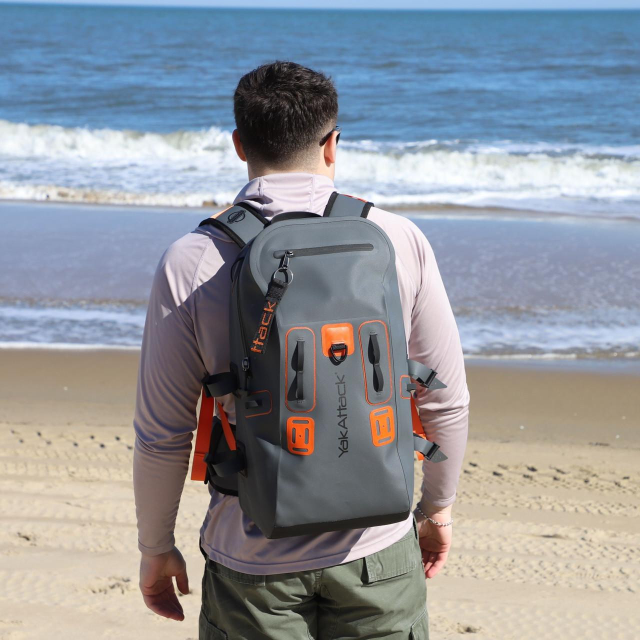 Yakattack 28L Blackwater DryPak, Gray/Orange - 12