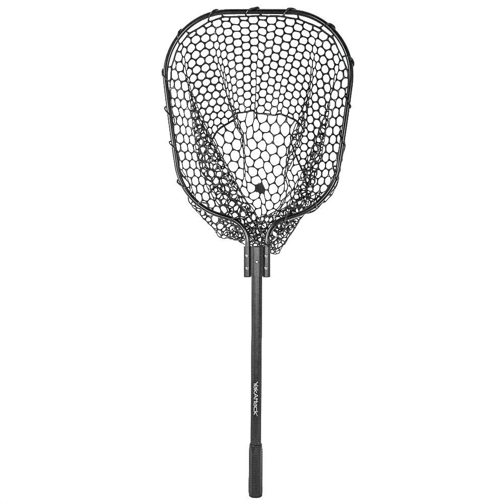Yakattack 16” x 19” Landing Net with a 24” Long Telescoping Handle and Rubber Netting, Black - 6