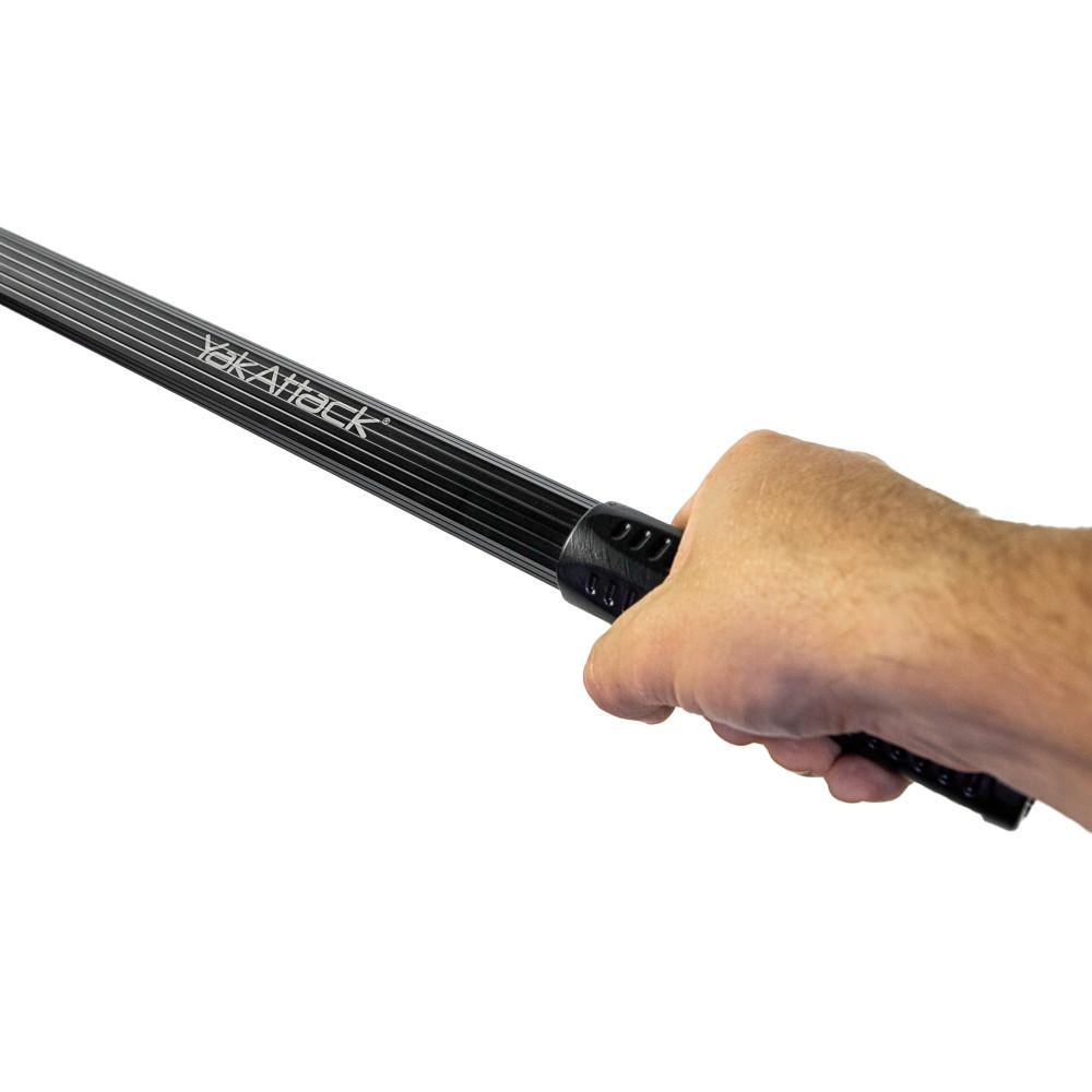 Yakattack 16” x 19” Landing Net with a 24” Long Telescoping Handle and Rubber Netting, Black - 5