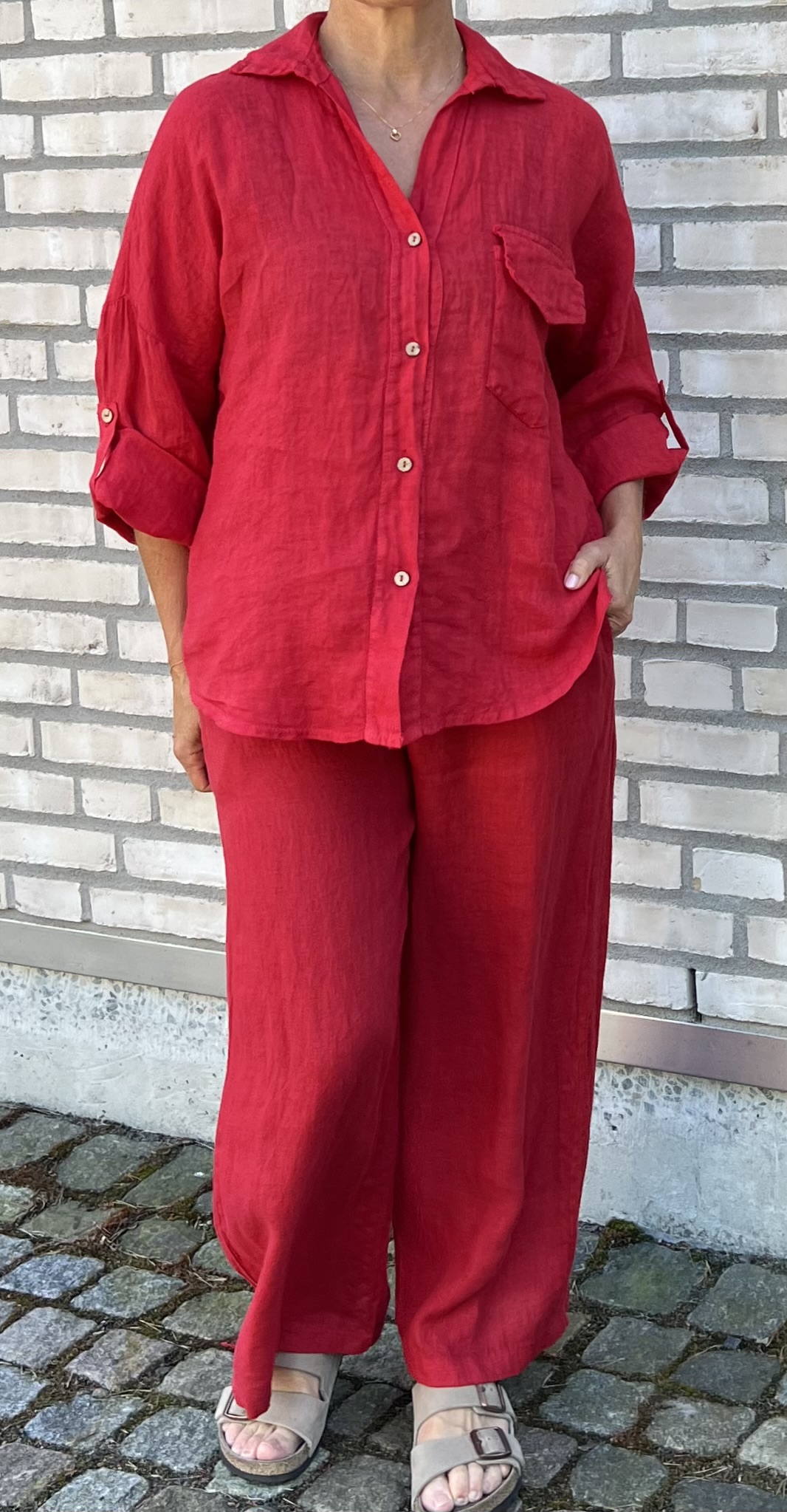 Marta Byxa Katia Linne Röd - 4