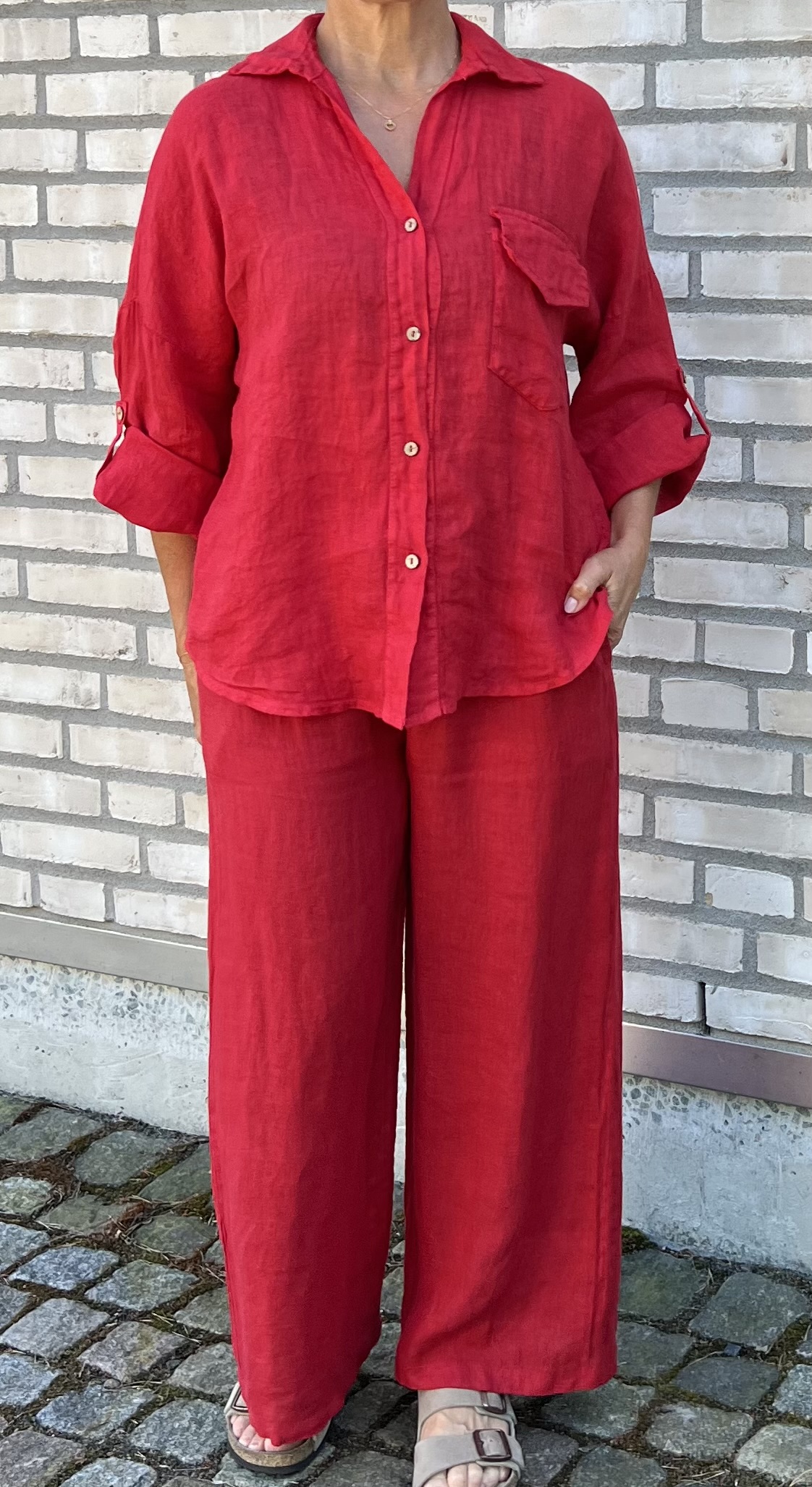 Marta Byxa Katia Linne Röd - 5