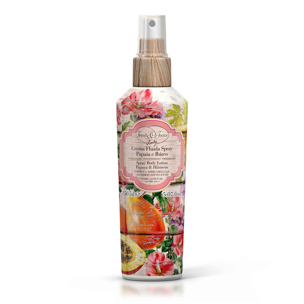 Rudy Profumi Italia No Gas Body Cream Spray Papaya & Hibiscus 500ml