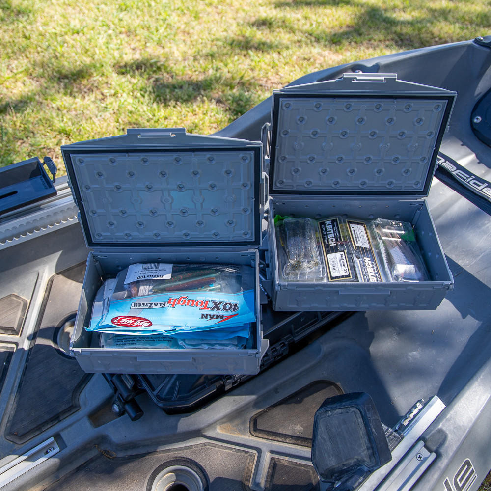 Yakattack TracPak Combo Kit, Two Boxes and Quick-Release Base - Battleship Grey - 13