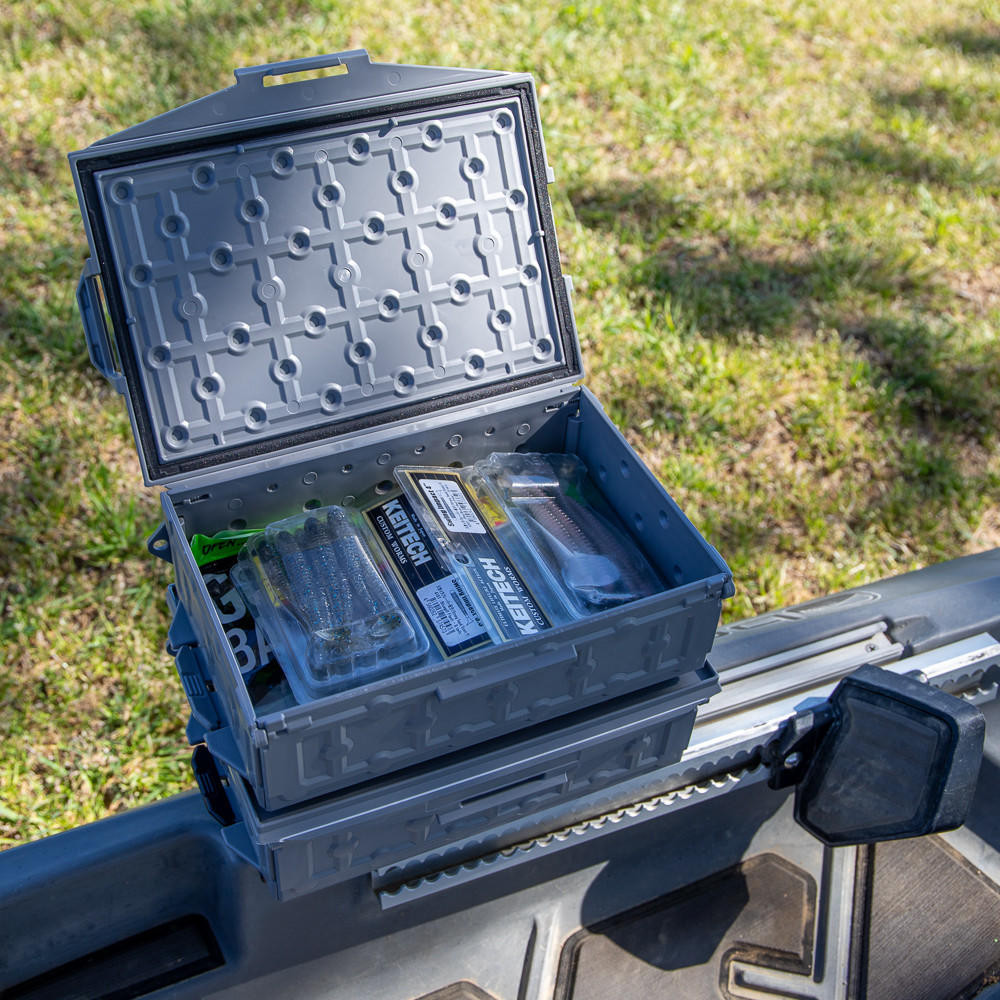Yakattack TracPak Combo Kit, Two Boxes and Quick-Release Base - Battleship Grey - 18