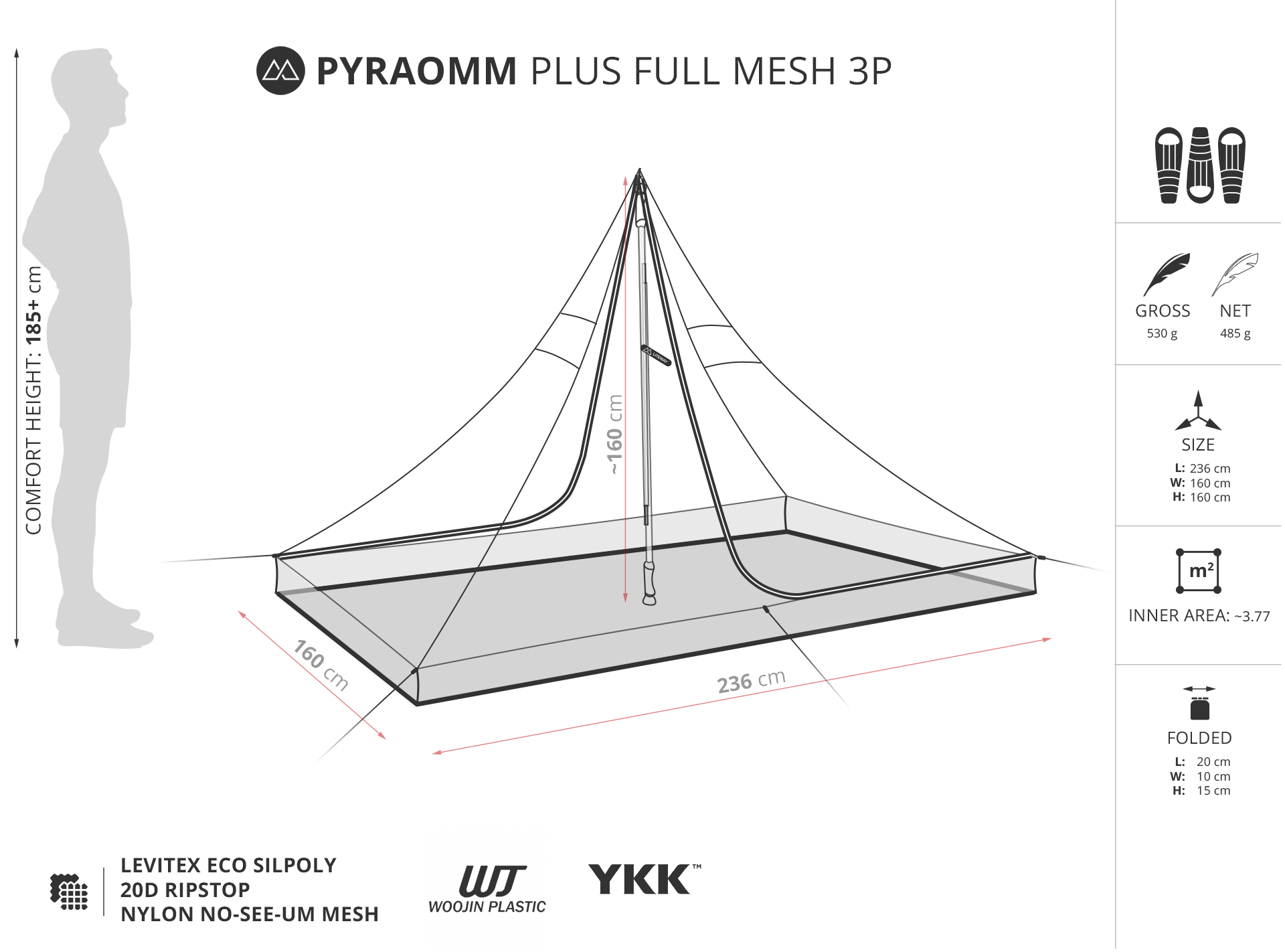 LITEWAY PYRAOMM PLUS FULL MESH 3P - 7
