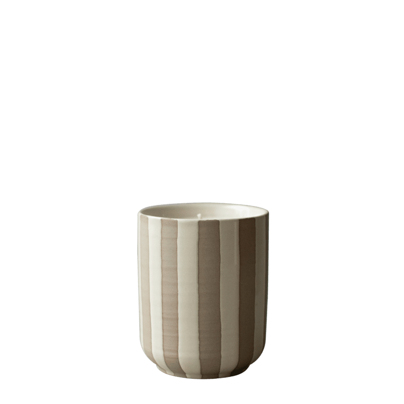 Doftljus BURN Beige/Vit  Rand