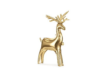 Stående folieballong ren i metallic guld 124 cm till juldekoration
