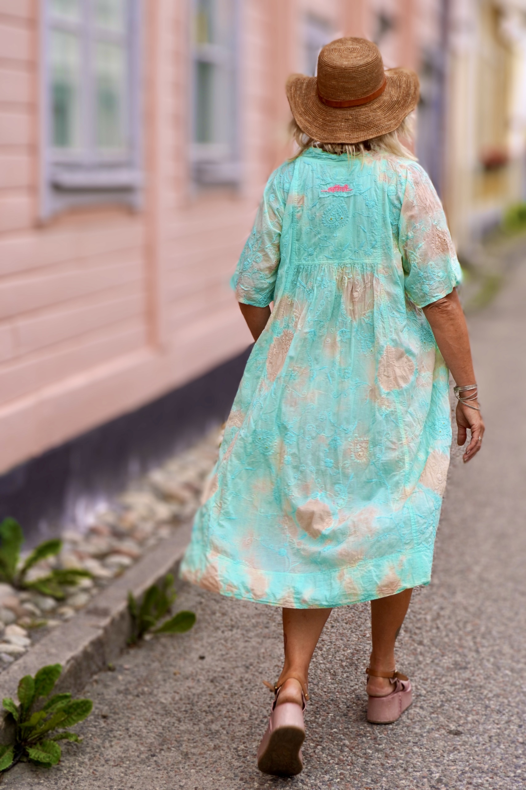 ANITA COTTON BATIK DRESS MINT LATTE  - 6