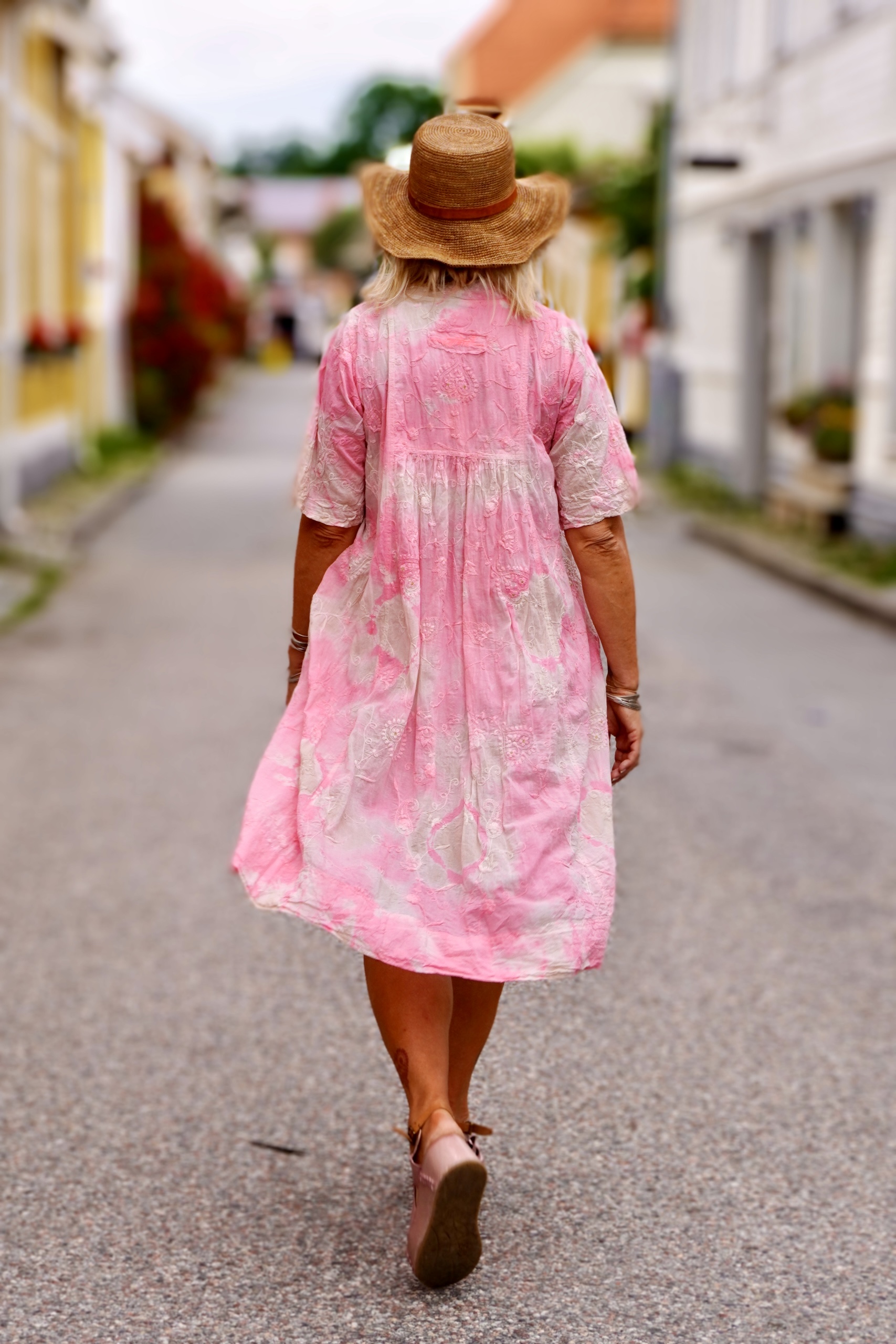 ANITA COTTON BATIK DRESS PINK LATTE  - 6
