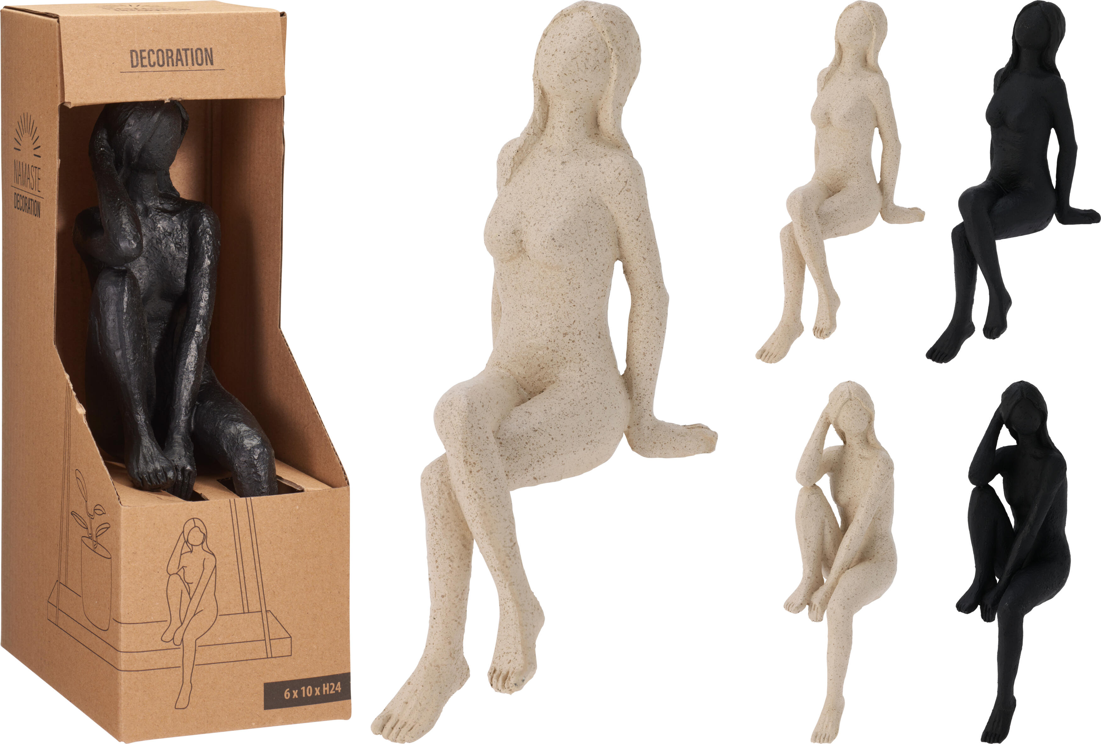 Yogakvinna Hyllfigur
