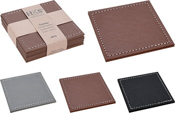 Glasunderlägg 4-pack 10x10cm