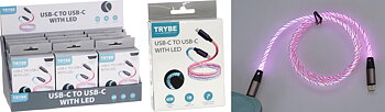 LED Laddkabel USB-C 1 m