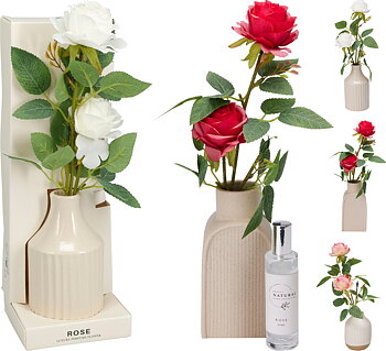 Keramikvas med rosdoft – 30 ml