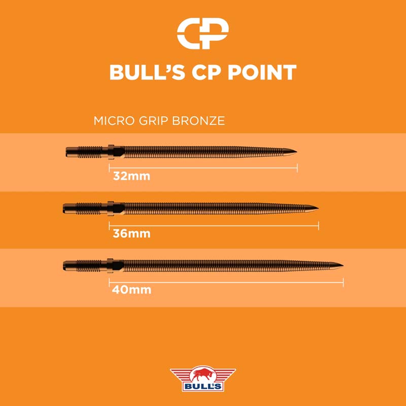 Bulls NL CP Dartpoints Micro Grip Bronze 32mm - 4