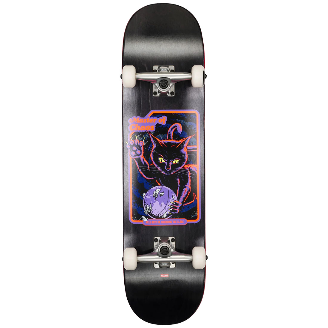 Globe Complete Skateboard - G1 Master Of Chaos Black Cat 8.0