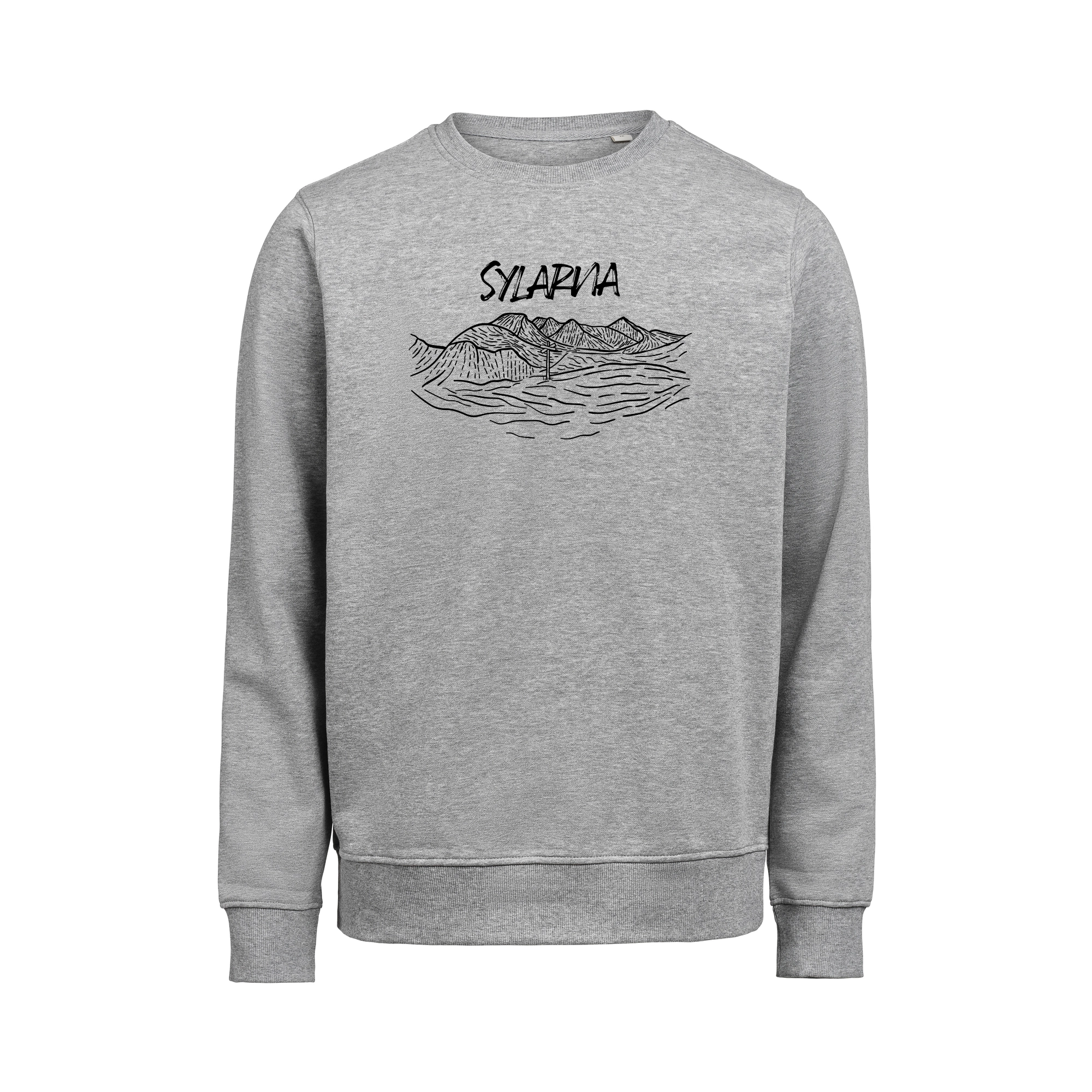 Sweatshirt Crewneck Sylarna Unisex Grå 