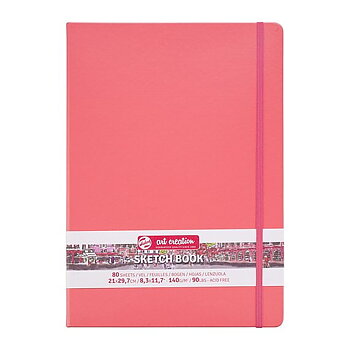 SketchBook Coral Red 21 x 30 cm / Skissblock korallröd 21 x 30 cm