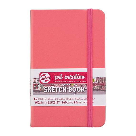 SketchBook Coral Red 9 x 14 cm / Skissblock korallröd 9 x 14 cm