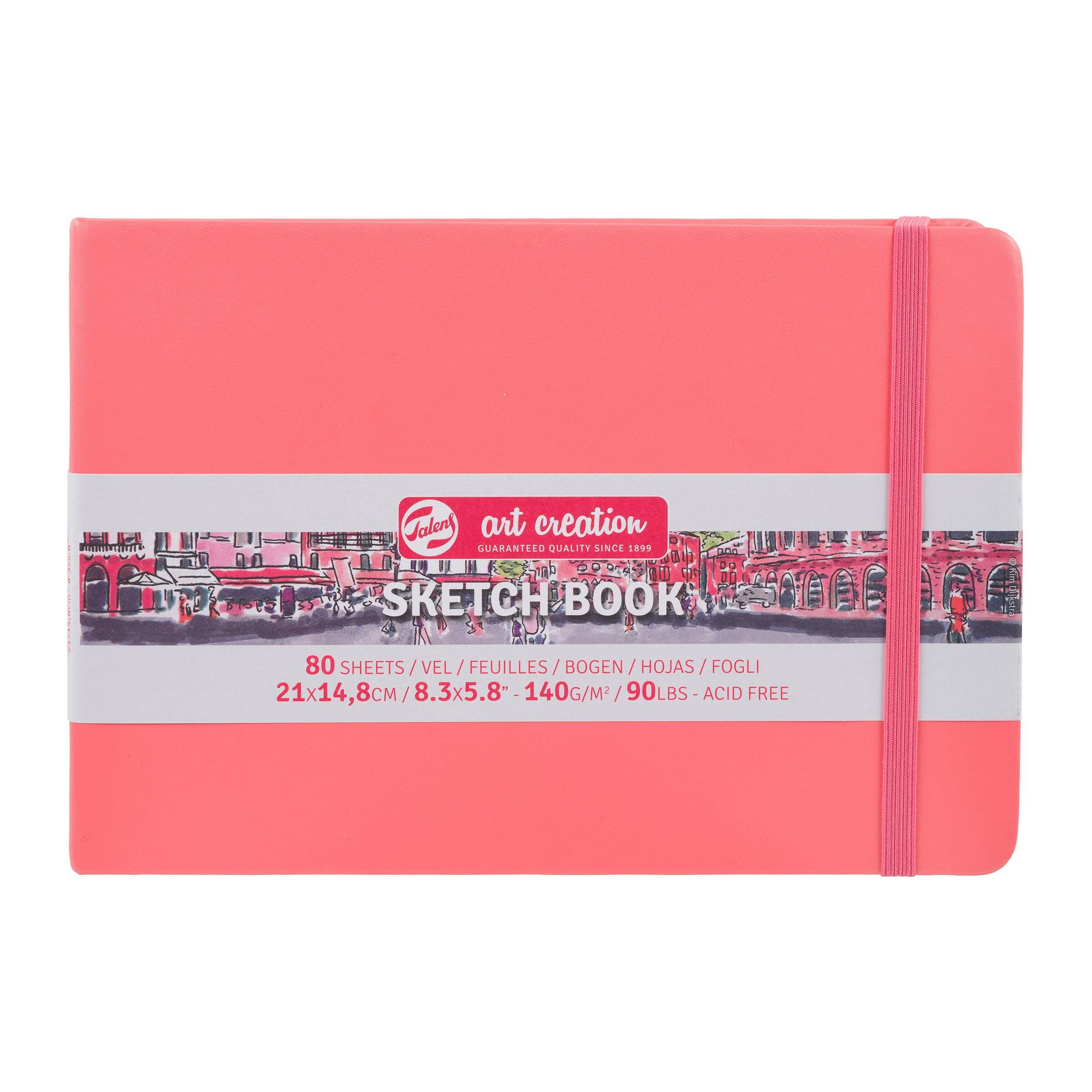 SketchBook Coral Red 21 x 15 cm / Skissblock korallröd 21 x 15 cm