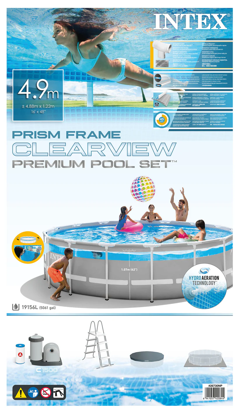 Intex Clearview Prism Frame Premium Pool Set 4,88 m x 1,22 m - 3
