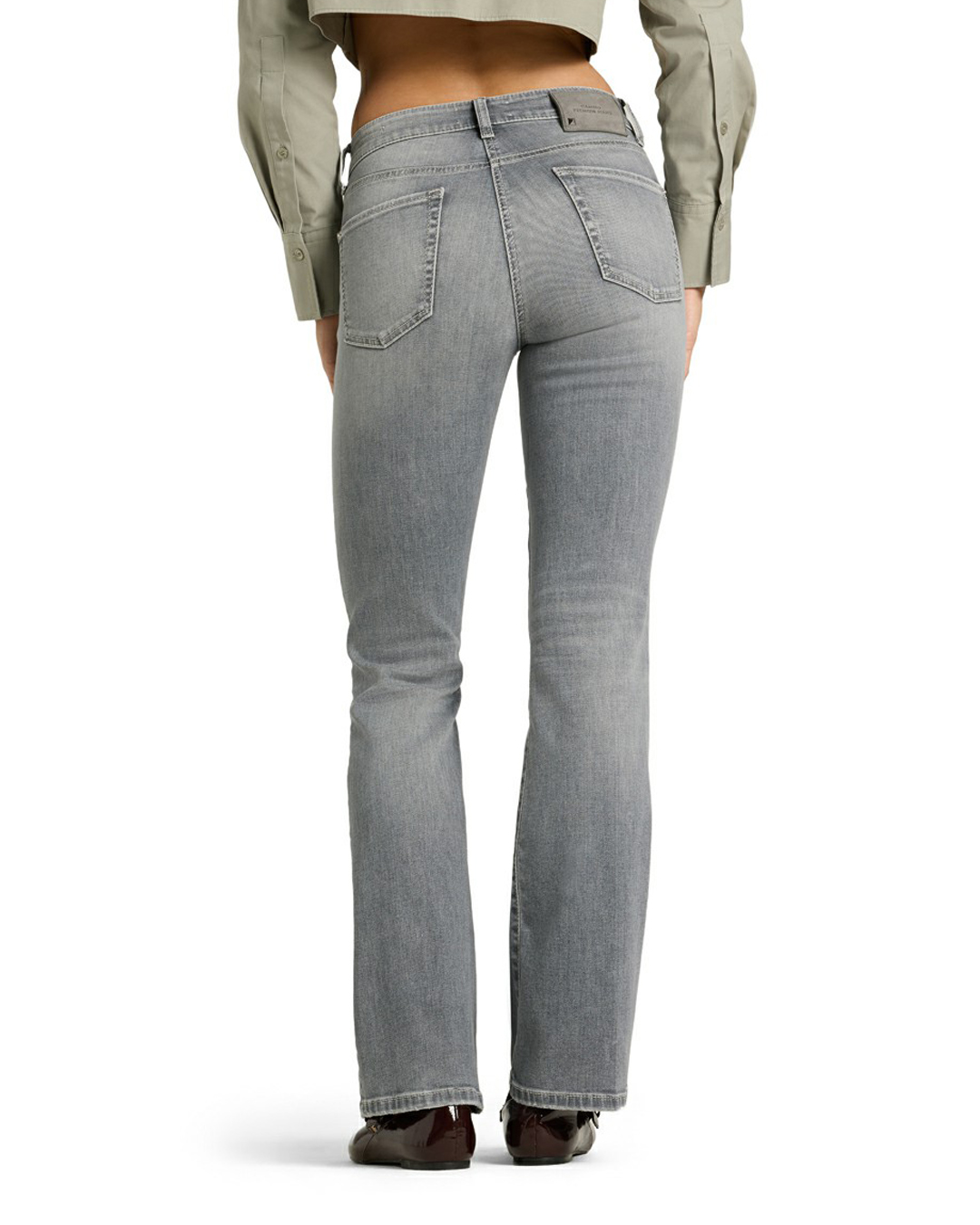 Jeans Paris flared grey smoky mellangrå - 2