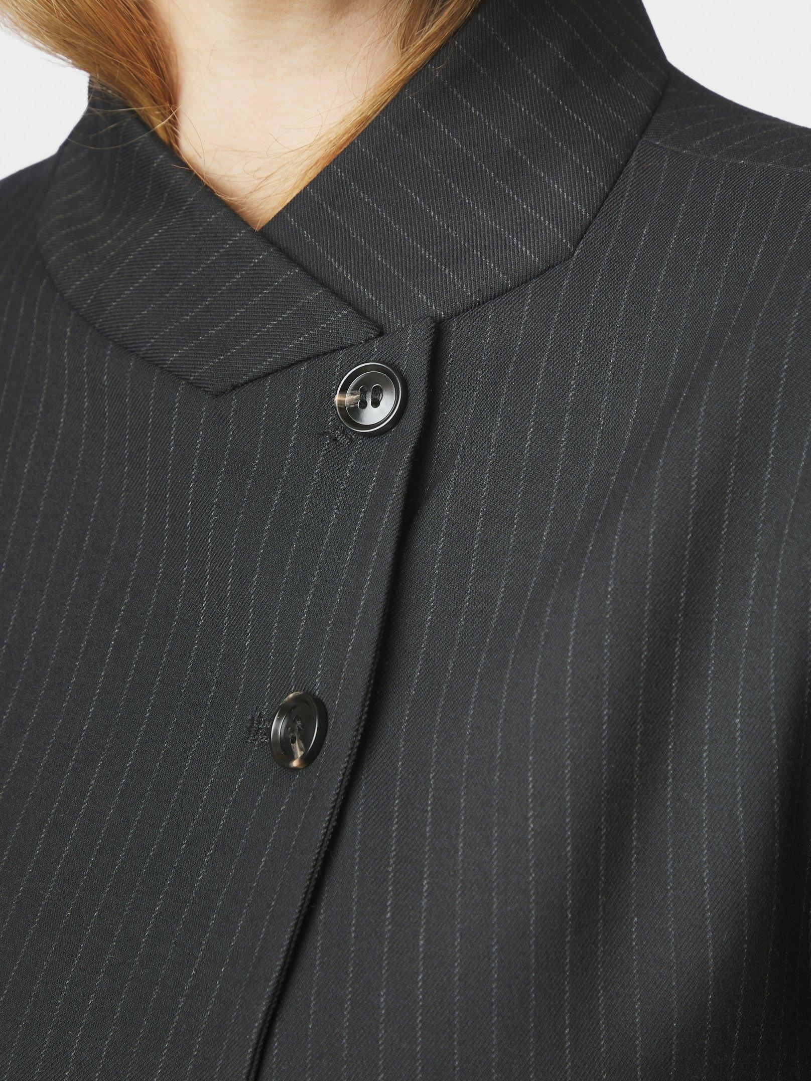 Tiria Slim Pinstripe Blazer Dark Navy - 6