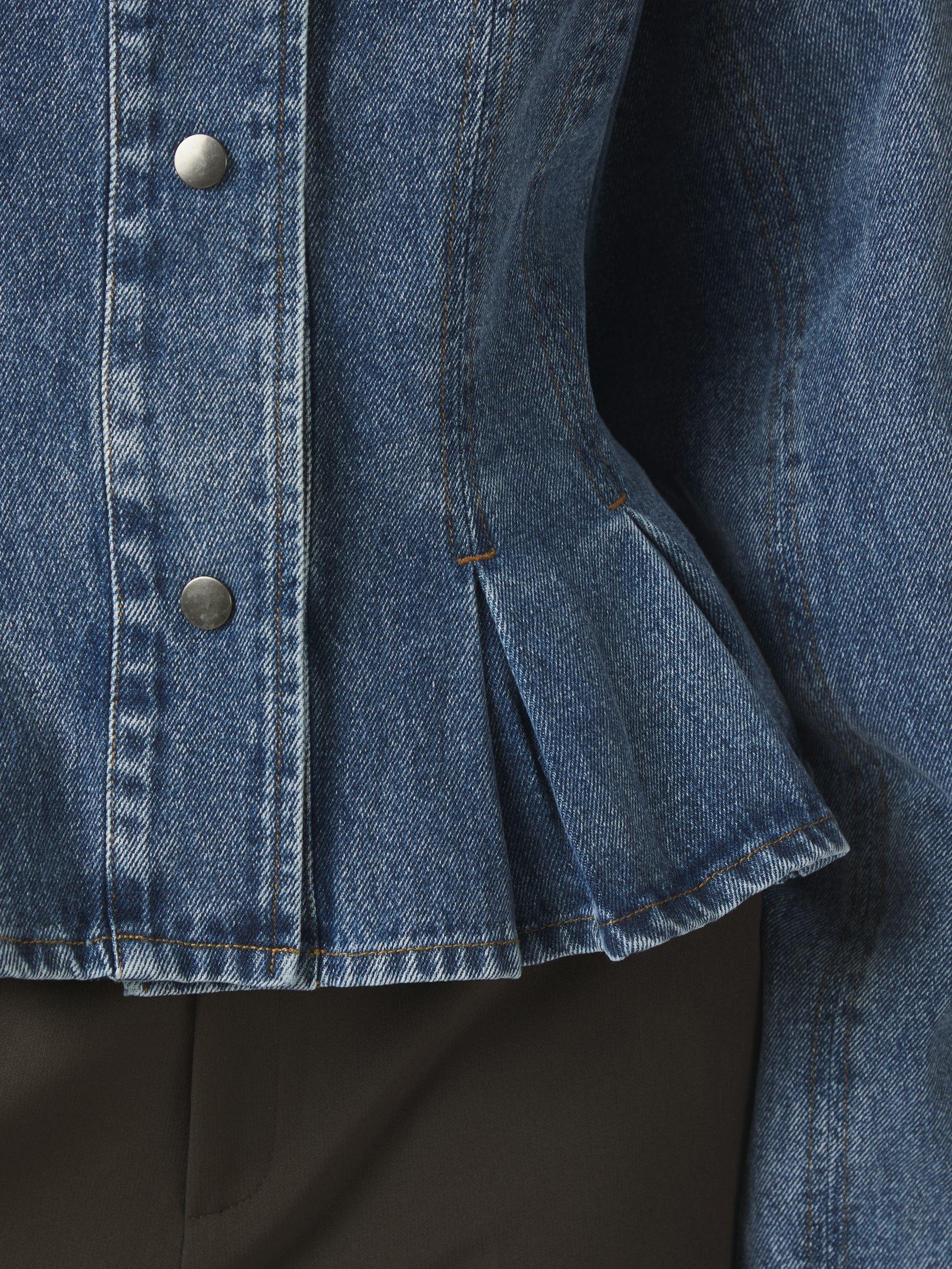 Rivora Denim Peplum Jacket Blue - 6
