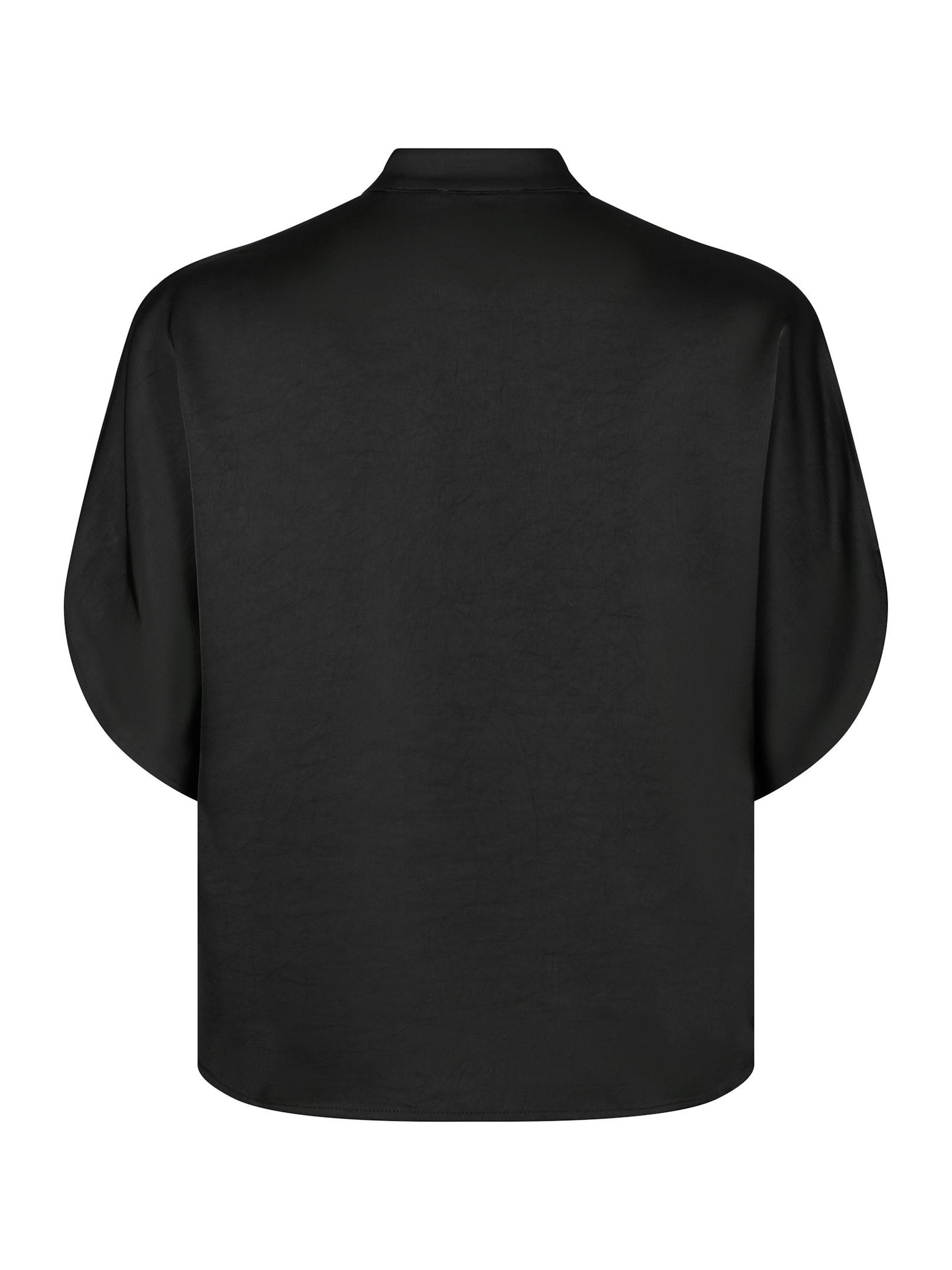 Anelle Heavy Sateen Blouse Black - 2