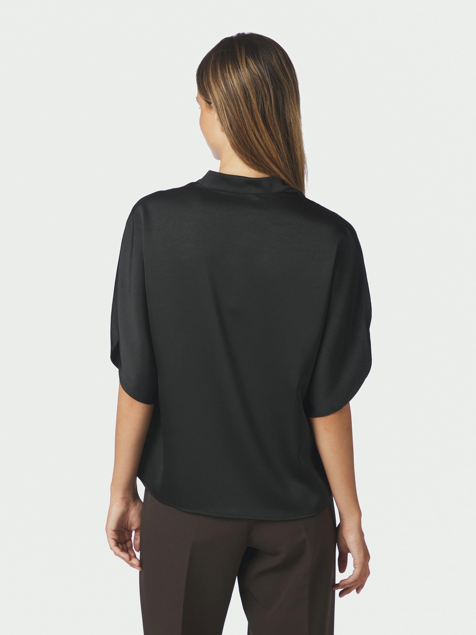 Anelle Heavy Sateen Blouse Black - 4