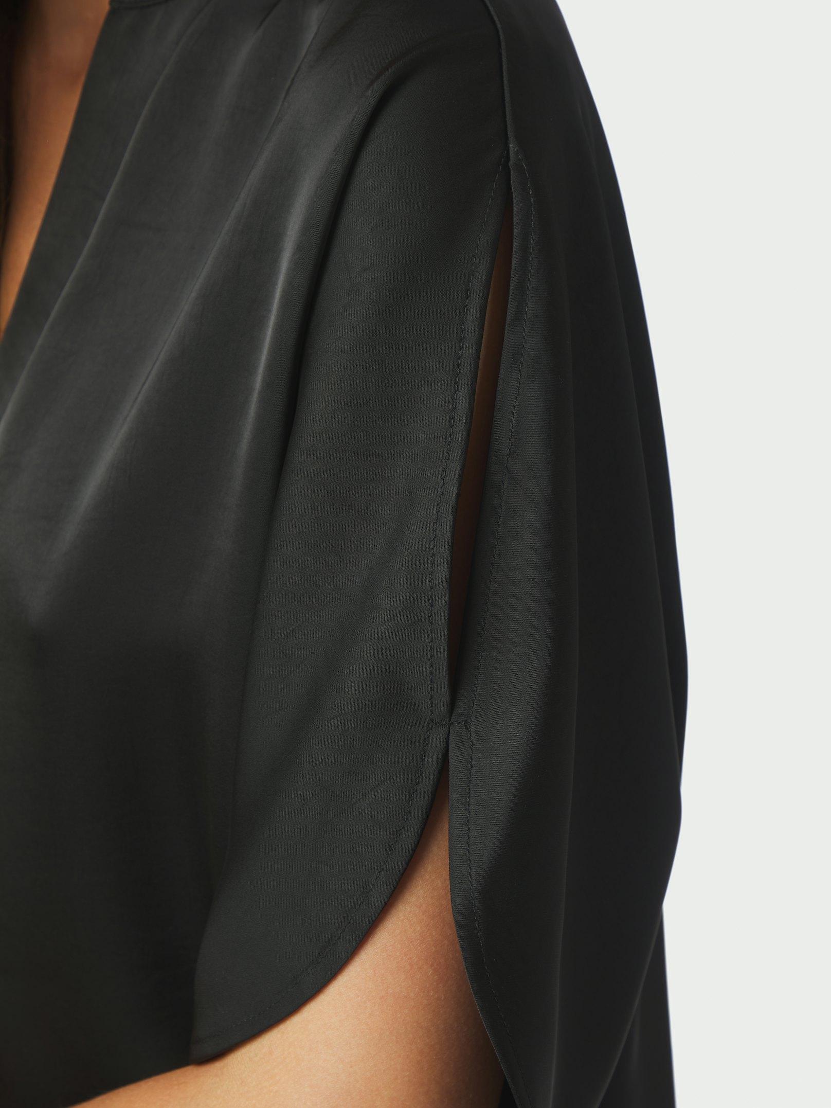 Anelle Heavy Sateen Blouse Black - 6