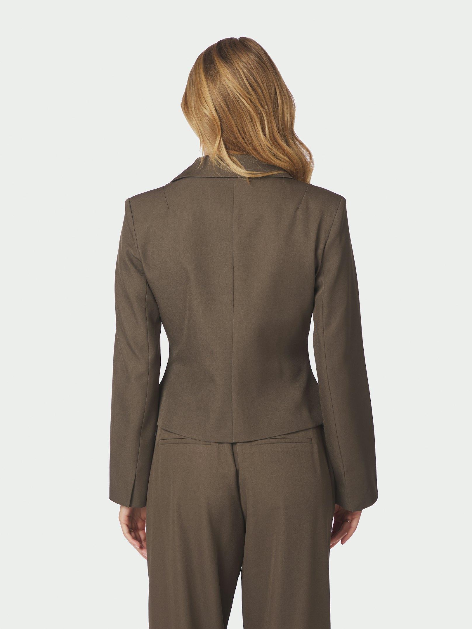 Valia Structure Blazer Dusty Brown - 4