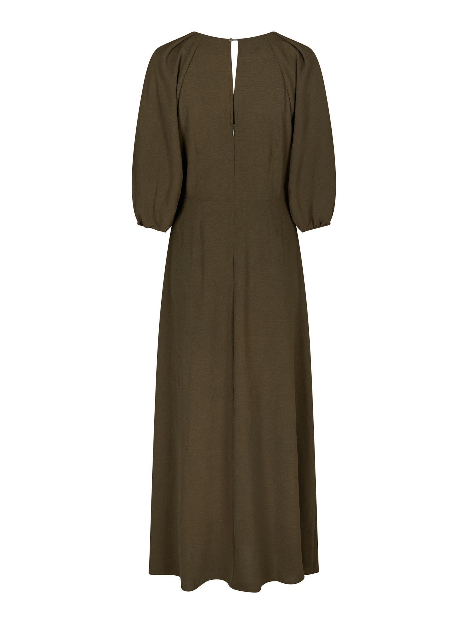 Meriel Structure Solid Dress Army - 2