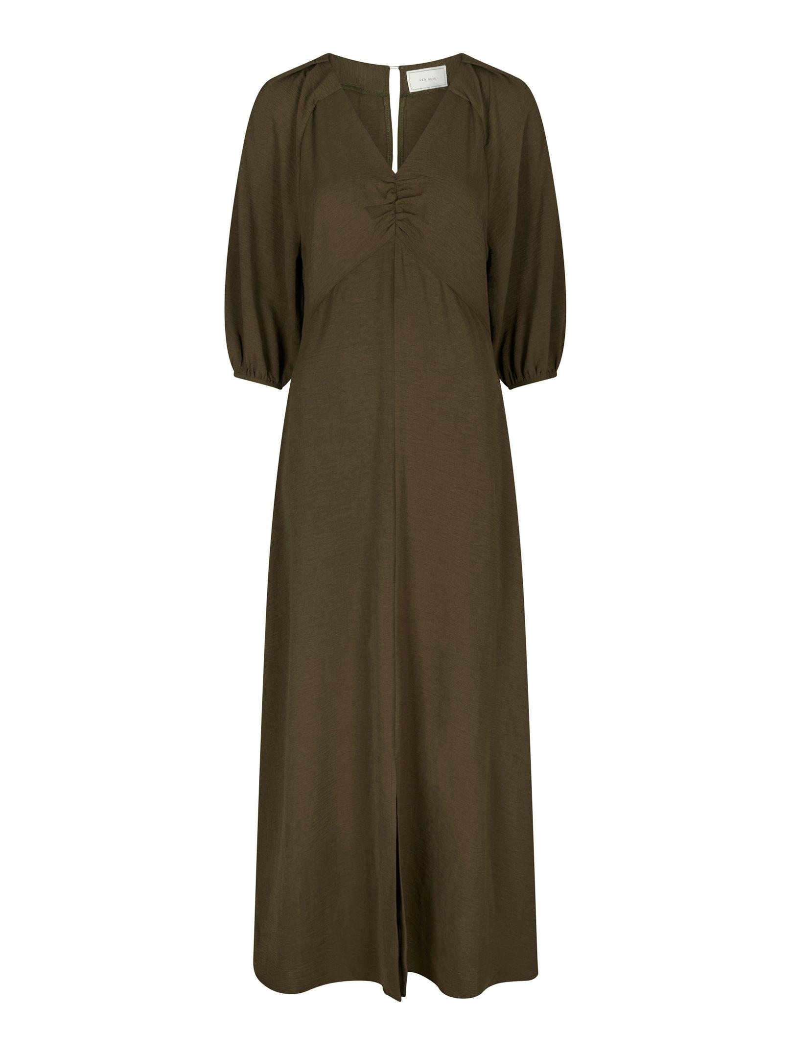 Meriel Structure Solid Dress Army