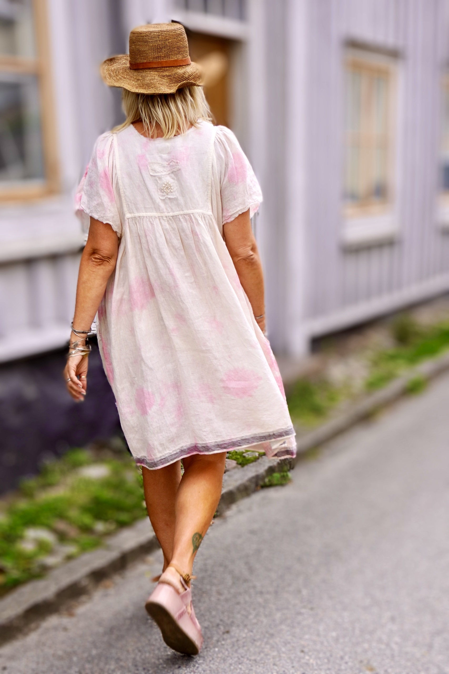 POPPY DORI LINEN  DRESS POPPY PINK MALIBU  - 6
