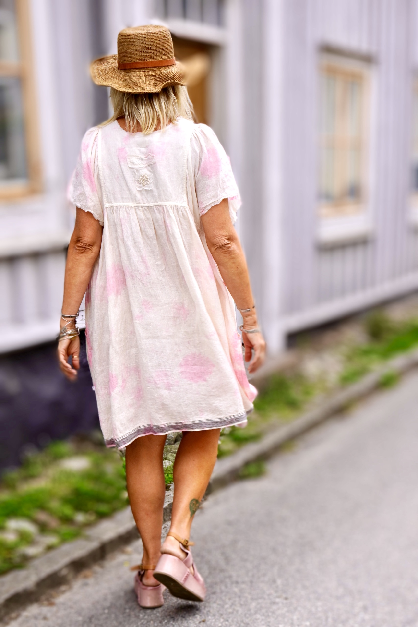 POPPY DORI LINEN  DRESS POPPY PINK MALIBU  - 5