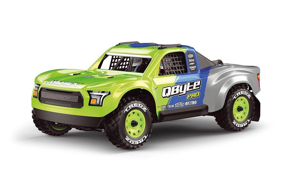 Maverick QByte SC Pro 1/12th SC Truck - Fluoro Green
