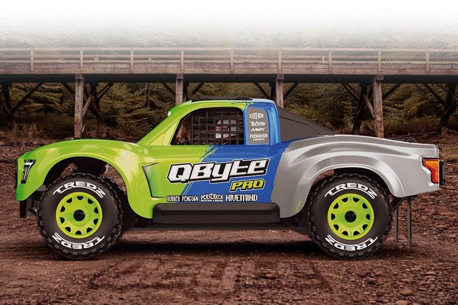 Maverick QByte SC Pro 1/12th SC Truck - Fluoro Green - 7