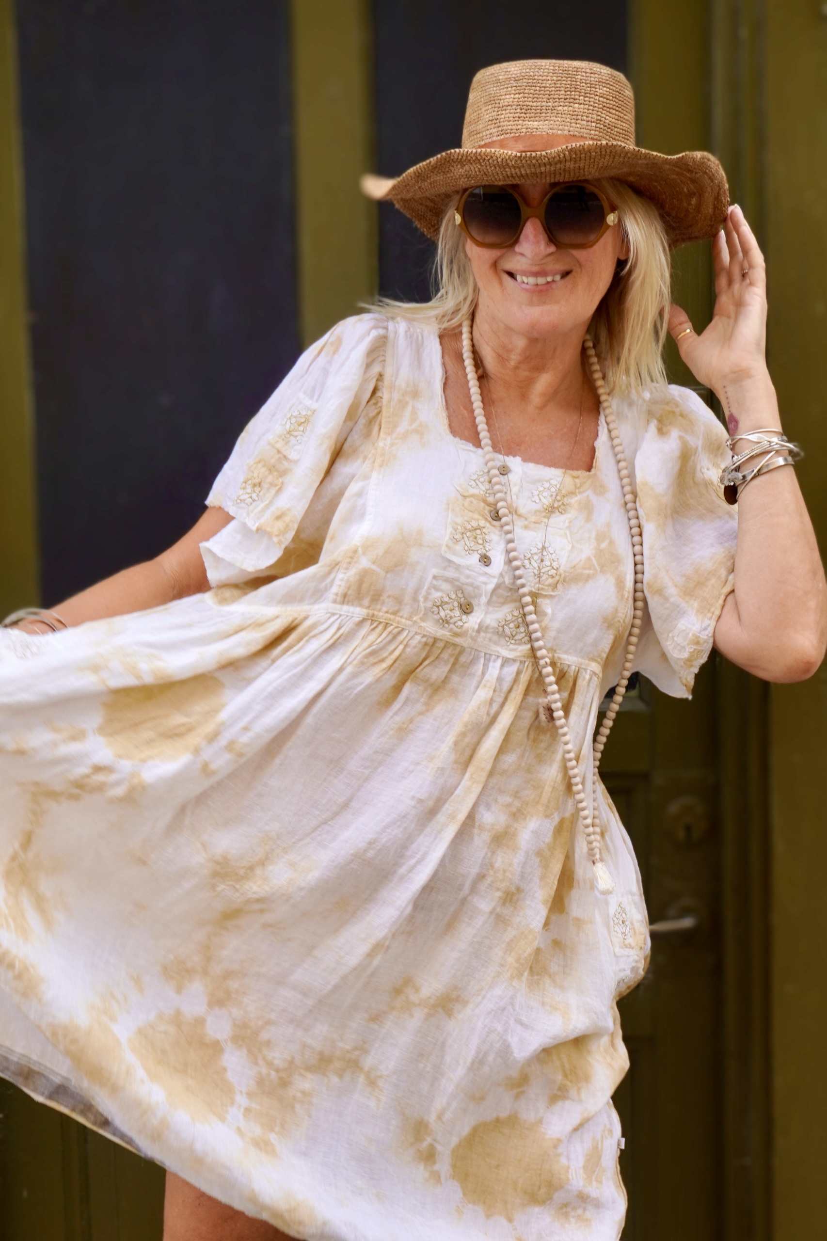 POPPY DORI LINEN  DRESS POPPY CAFÉ MALIBU  - 3