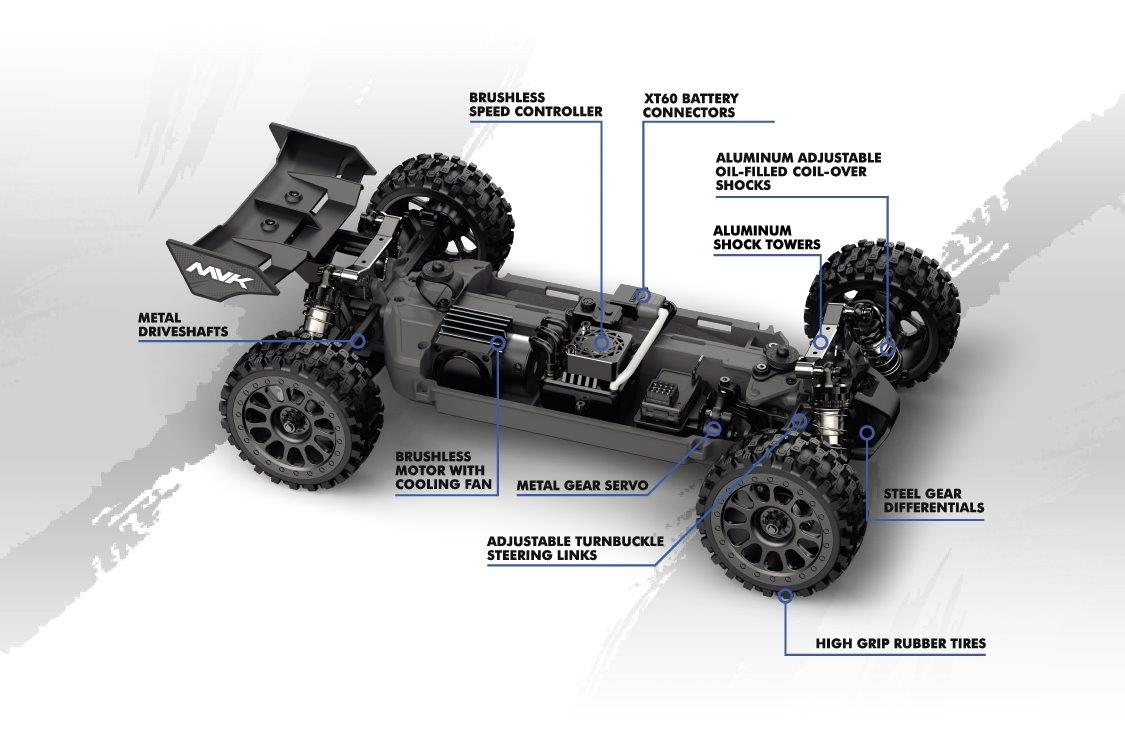 Maverick QByte XB Flux 1/12th Buggy - Blue - 5