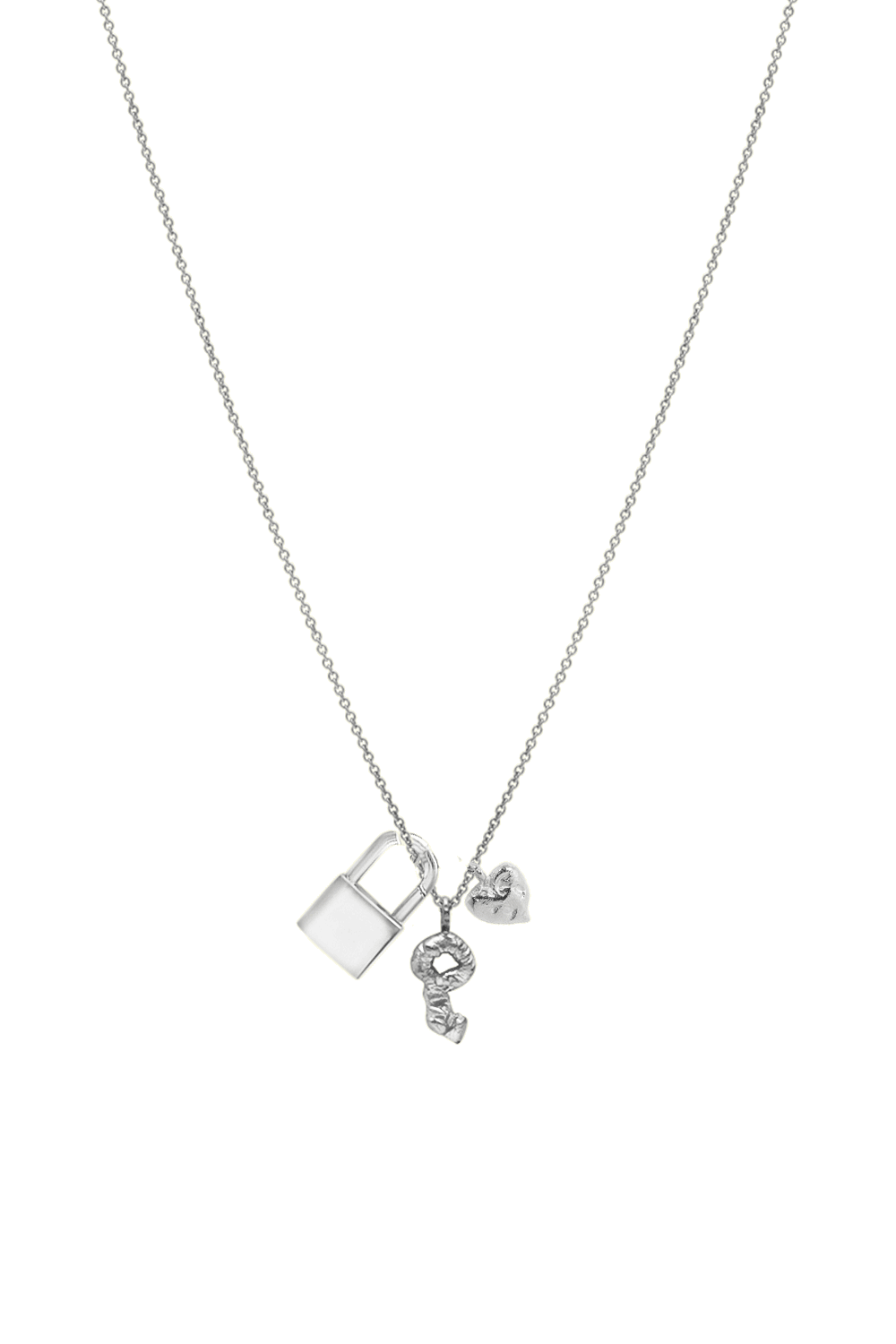 Memoria Padlock Necklace Silver