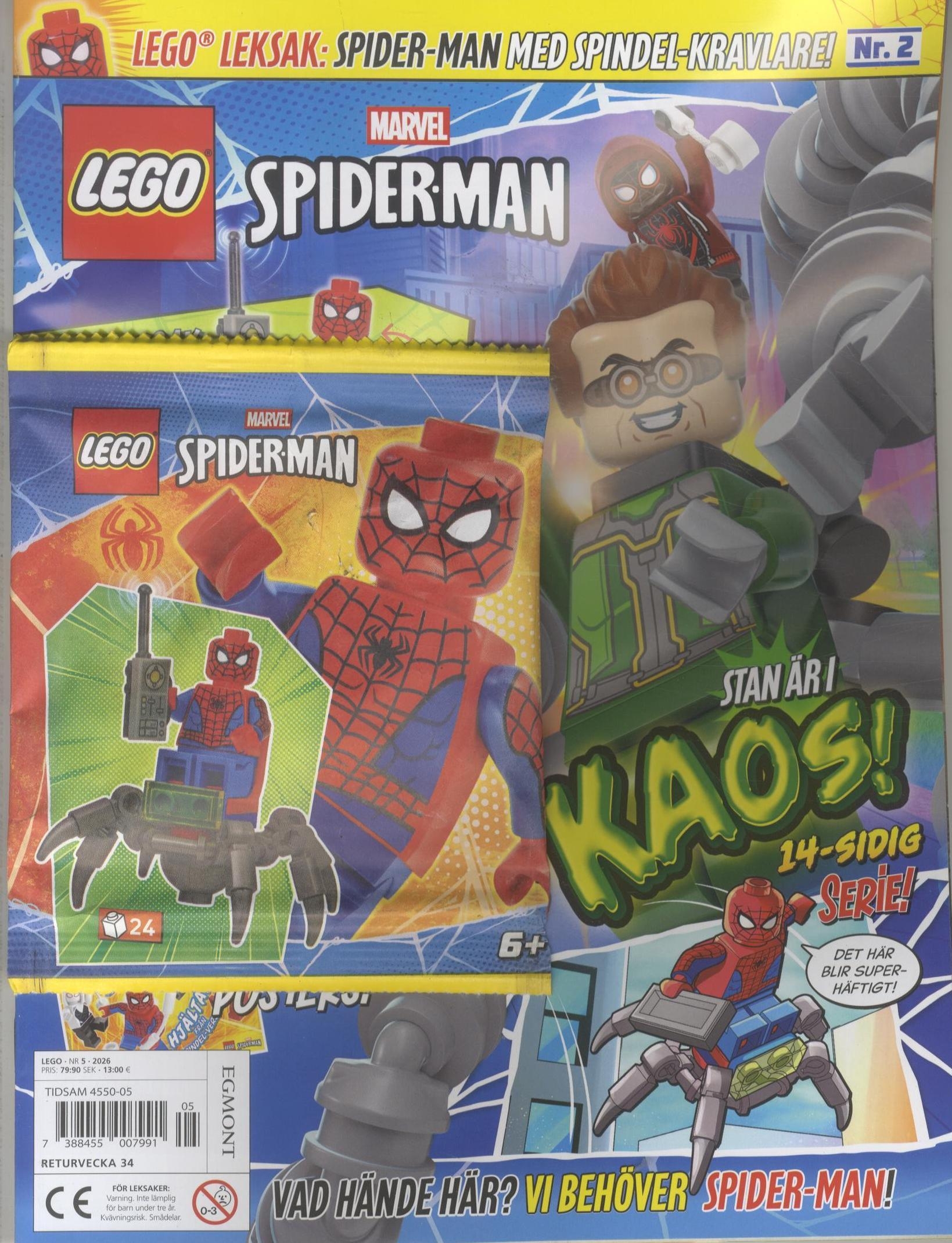 LEGO nr 5 2026, LEGO Spider-Man med spindel-kravlare!