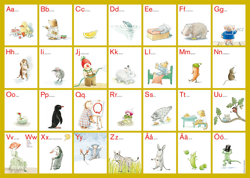 Affisch ABC sa lilla t 