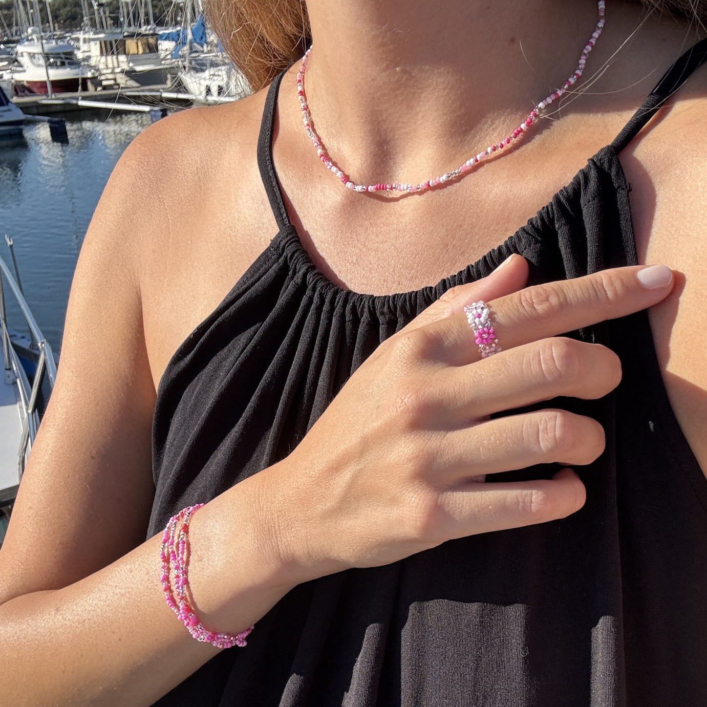 Pärlarmband Lucia rosa - 2
