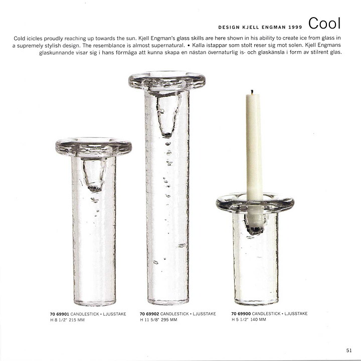 Kjell Engman (Cool 1999) Modern Clear Icicle Candleholder 30 cm