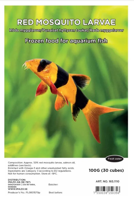 Frysta Röda Mygglarver 100 g