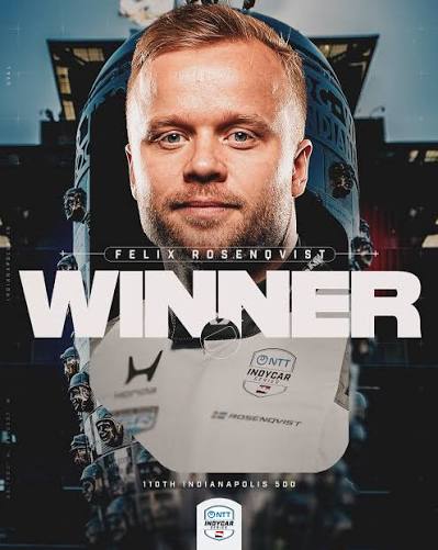 1/20 Felix Rosenqvist Indy 500 winner 2026 - NO PRICE YET! - IN STOCK Q4 2026