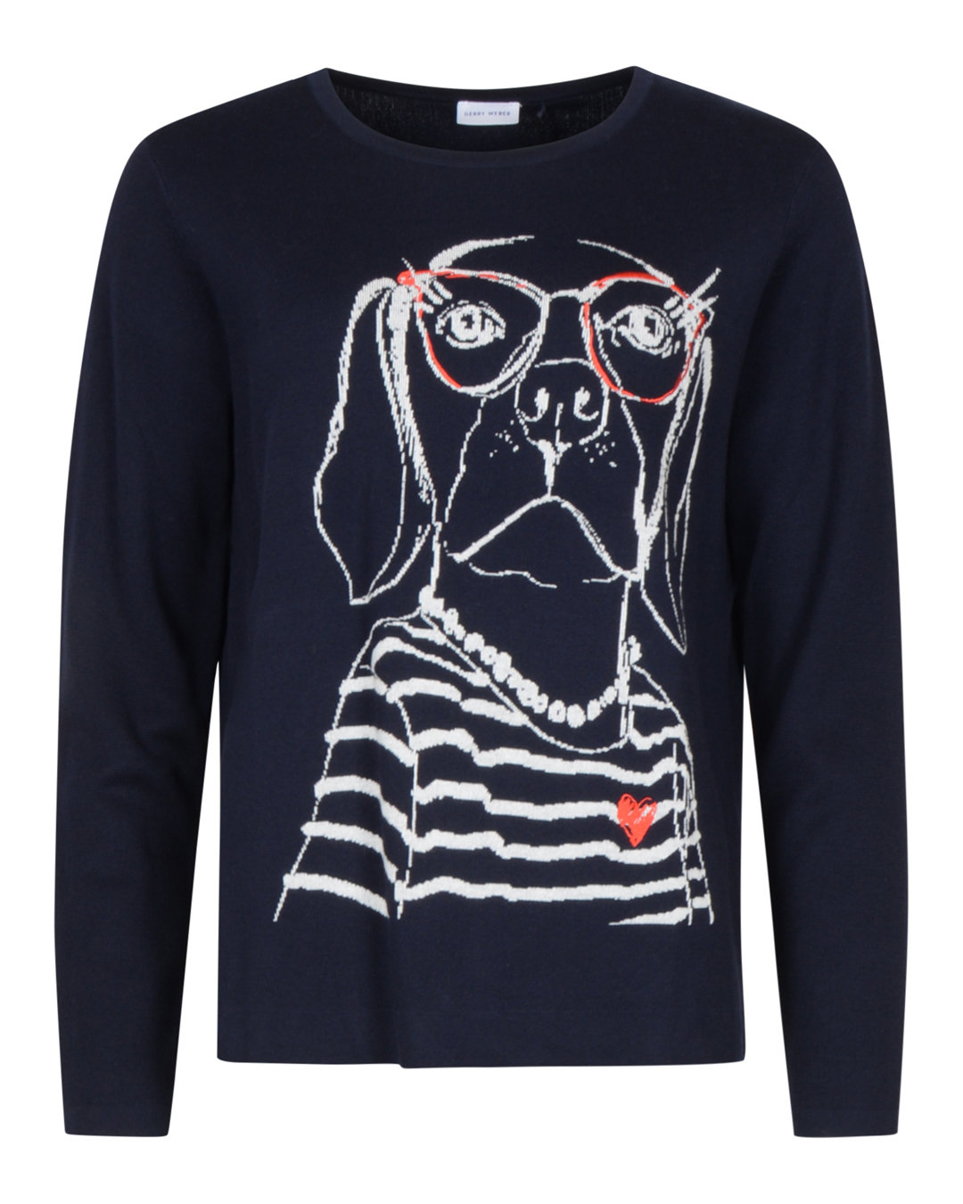Jumper med hund marinblå