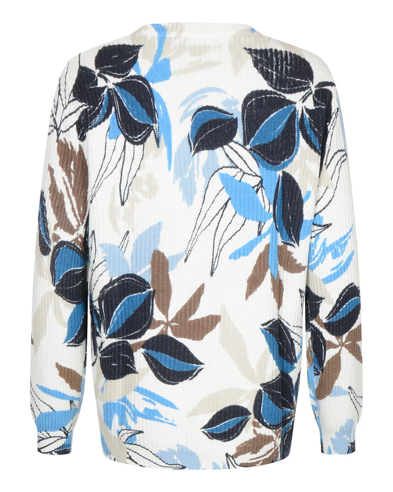 Jumper blommig beige/brun/blå/vit