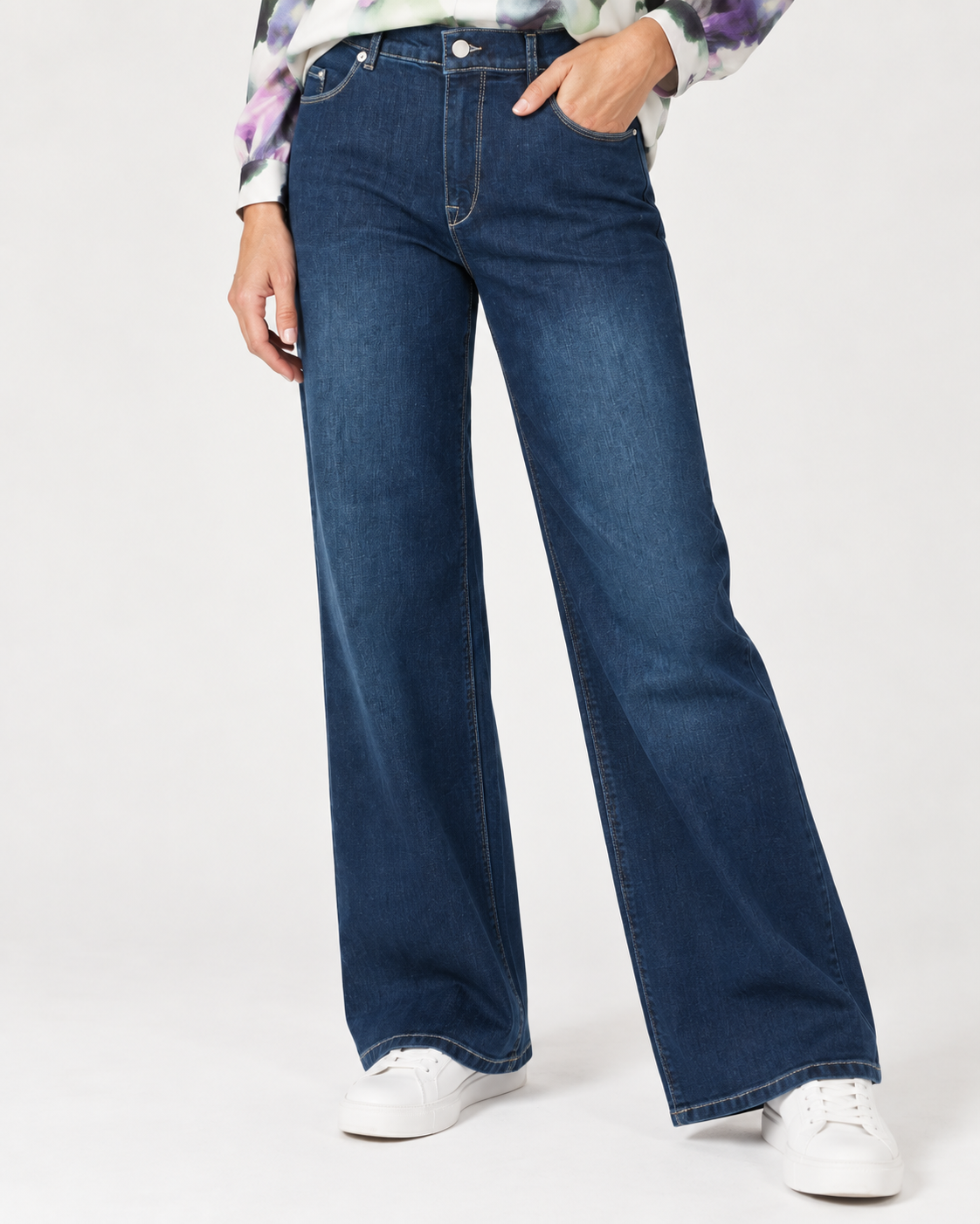 Jeans Mirja wide leg mörk denimblå